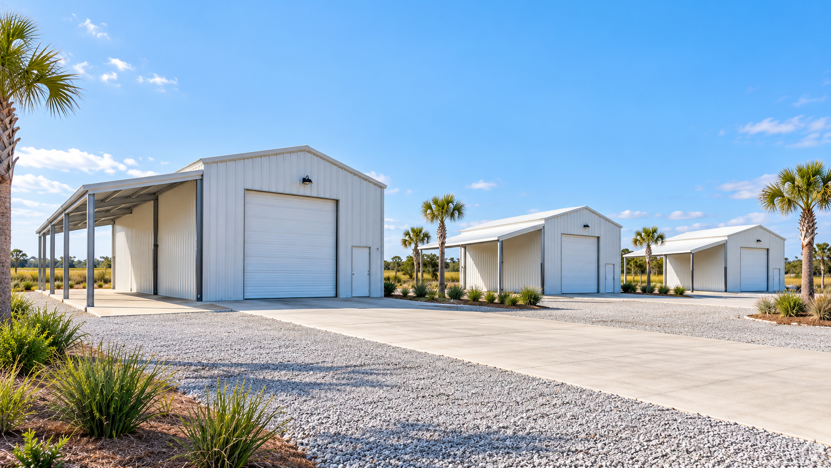 Standalone metal business suite buildings